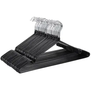 SONGMICS Cintre en métal antiglisse, Noir CRI33B-20 pas cher