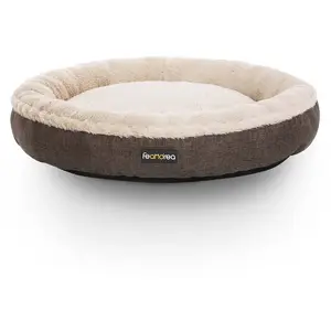 FEANDREA Panier pour Chien, Canapé, Lit pour Chat, Rond, 65 cm, Marron... pas cher