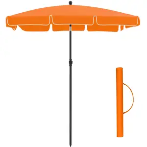SONGMICS parasol, parasol, rechthoekige tuinparasol van polyester, met draagtas, zonder standaard, voor tuin, balkon en terras, oranje pas cher