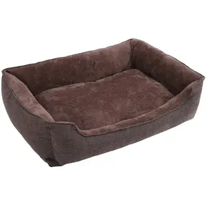 Panier Pour Chien En Tissu Peluche, MarronVendu parsongmics