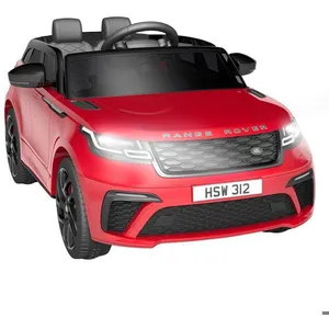 PROMIRACAL Voiture Électrique Enfant Véhicule 12 V, Range Rover,Télécommande/Klaxon/LED/Musique/USB pour Garçons, Filles (Rouge) pas cher