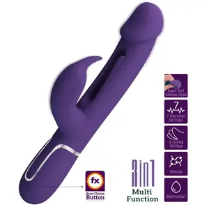 PRETTY LOVE - KAMPAS RABBIT 3 IN 1 MULTIFUNCTIONELE VIBRATOR MET TONG ... pas cher