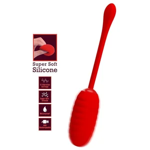 Oeuf Vibrant Kirk 8 x 3.5cm Rouge   pas cher