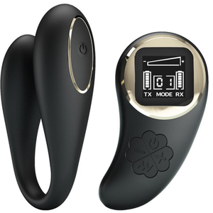 Pretty Love - Nathan - Partner Vibrator - Afstandsbediening met LED Display - Zwart
