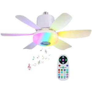 Ventilateur Plafond Avec Lumiere,LED Dimmable Changement De Couleur,RG... pas cher