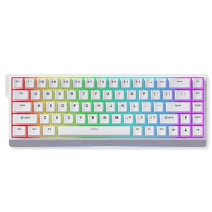 MCHOSE Ace 68 - Hall Effect - Magnetische Switch - Aluminium Behuizing - Gaming Keyboard - Ice Blue Switch - 65% Layout - Cherry Profile - RGB Backlight - PBT Shine Through - Wit