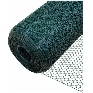 Grillage à poule - VOUNOT - Maille 13mm - PVC vert - 1x50M pas cher