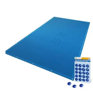 VOUNOT® Bache piscine rectangulaire en Polyethylene 160 gr/m2 4x7m Bleue foncé pas cher