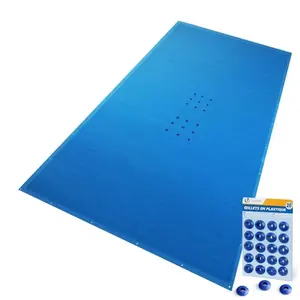 VOUNOT® Bache piscine rectangulaire en Polyethylene 160 gr/m2 5x10m Bleue foncé pas cher
