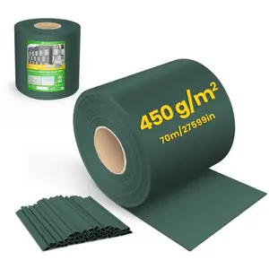 VOUNOT Brise vue occultant PVC 450g/m2 19cm x 70m Vert pas cher