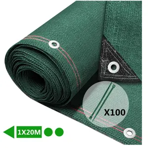 VOUNOT Brise vue occultant en HDPE 230g/m² 1x20m avec attaches de fixation vert pas cher