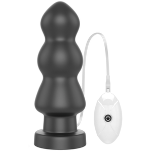 Lovetoy - King Size Vibrerende Buttplug Anal Rigger 20 cm - Zwart