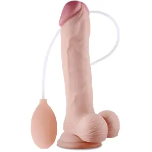 Lovetoy Zachte Dildo met knijpbal voor klaarkom | ejaculatie functie - 20 cm