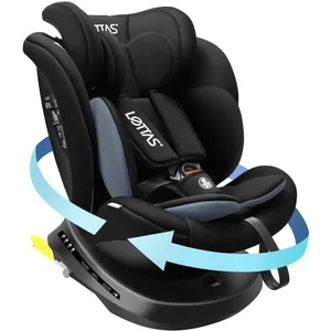 LETTAS i-Size Siège Auto Isofix 360°Pivotant Groupe 0+1/2/3, de la nai... pas cher
