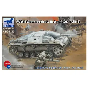 Maquette Char d'assaut : WWII German Stug III Ausf C/D (2 in 1) Bronco... pas cher