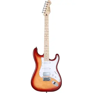 Mooer MSC30 Pro Guitar Sunset Red elektrische gitaar met gigbag pas cher