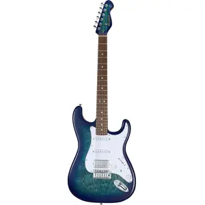 Mooer MSC20 Pro Ocean Blue elektrische gitaar met gigbag pas cher