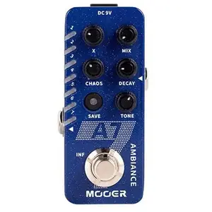 Mooer A7 AMBIANCE - Pédale reverb - Bleu pas cher
