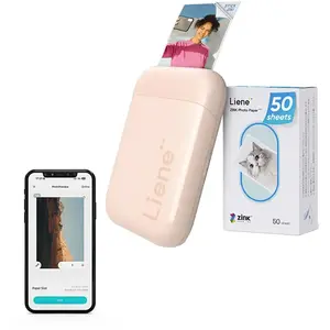 Imprimante Photo Portable - LIENE - 2 x 3 - Bluetooth - ZINK - 50 Feuilles Autocollantes pas cher