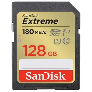 Carte mémoire SD SDXC SanDisk Extreme 128Go SDHC Memory Card 180MB/S 90MB/S UHS-I Class 10 U3 pas cher
