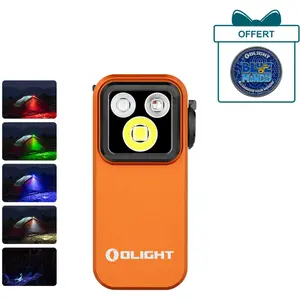 OLight Oclip Pro S (Orange) Zaklamp LED 500 lm pas cher