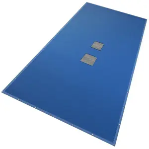 VOUNOT® Bache piscine rectangulaire double couche en Polyethylene 160 gr/m2 avec filet ecoulement 6x12m Bleue pas cher