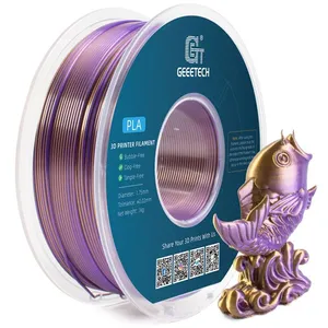 Geeetech imprimantes 3D Filament PLA 175mm 1kg côté or+violet bicolore