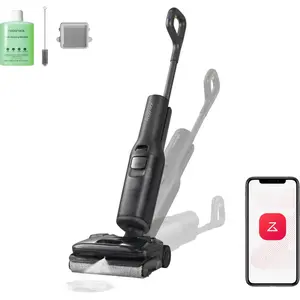 Roborock F25 ACE Pro-Vloerreiniger-Nat Droog Stofzuiger-Elektrische dweil-JetFoaming-Technologie tegen Hardnekkige Vlekken-25000 Pa-wielen ondersteund door AI-Anti-Klits Rol voor Huisdierhaar-180° Plat Ontwerp-Zelfreiniging Hoge Temperatuur-via app