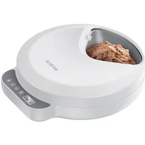 Rojeco F26 4 Meals Cat Feeder Button Version with 2 Ice Packs (white),... pas cher