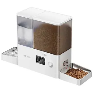Rojeco Fontaine à Eau Et Distributeur De Nourriture Pour Animaux Avec ... pas cher