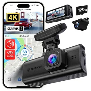 Redtiger F7N Elite 4K Touch Wifi Gps 2CH 128gb dashcam - Camera voor +...