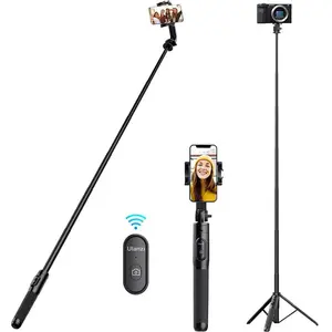 Ulanzi SK-03 Selfie Stick Statief - Uitschuifbaar tot 160 CM - Met Bluetooth afstandsbediening - Geschikt voor smartphone en Action cam - Telefoonstatief - Statief voor GoPro - Zwart pas cher