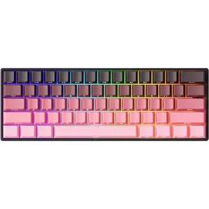 AKKO MONSGEEK FUN60 Max Shine - Through Black - Pink Gradient Hall Effect Magnetische Switch 8K Hz ARGB Draadloos Hotswap Mechanisch Gaming Toetsenbord