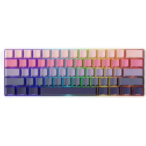 AKKO MONSGEEK FUN60 Max Shine-Through Phantom Pink Hall Effect Magnetische Switch 8K Hz ARGB Draadloos Hotswap Mechanisch Gaming Toetsenbord