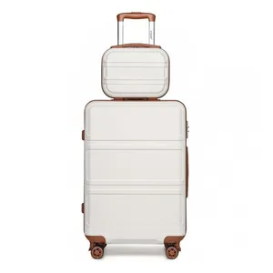 Kono Set de 2 Valise de Voyage Valise Rigide ABS Bagage Cabine 55cm Va... pas cher