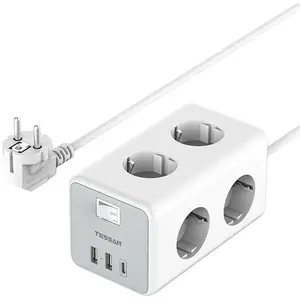 TESSAN Multiprise 6 Prises avec USB C 1 USB C et 2 USB A,9 en 1 Prise ... pas cher