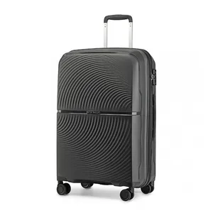 KONO Valise Moyenne Bagage à Main Trolley Rigide 67x46x27cm Valise de Voyage avec 4 roulettes Doubles Pivotantes et Serrure TSA, Noir pas cher