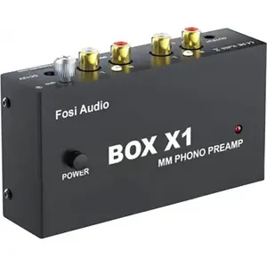Fosi Audio Box X1 - Preamplificateur Phono pour Platines MM, Mini Hi-Fi Stéréo avec Sortie Casque 3,5 mm et RCA, Alimentation 12V DC pas cher