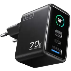 Chargeur INIU 70W Leopard 2 USB-C + USB-A noir pas cher