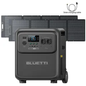 BLUETTI Elite 400 2600W- 3840Wh - Zonne-energiecentrale - Met handvatten,Wielen  met 2* 200W PV200 Zonnepaneel-Powerstation 230V Draagbare Accu -voor Camping, Camper, Thuis Noodstroom