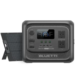 BLUETTI Elite 300 3014.4Wh- 2400W- Zonnegenerator (Nieuw model 2026) met 500W Sora 500 Zonnepaneel voor op reis, Camper