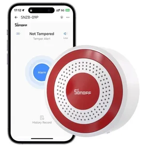 Sirène intérieure SONOFF Zigbee 105 dB alarme sonore et lumineuse 10 t... pas cher