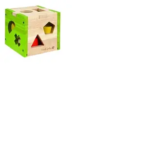 Everearth Vormenstoof Hout Groen Blank Vierkant 15 Cm pas cher