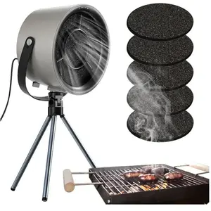 YNKKVRE Hotte de Cuisine Portative - Ventilateur d'Extraction - Pour Maison, Camping, Barbecue - Supports & 5 Filtres