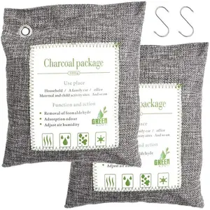 YNKKVRE Sac ambiant déshumidificateur en charbon de bambou, filtre à air frais, éliminateur d'odeurs naturel pour maison pas cher