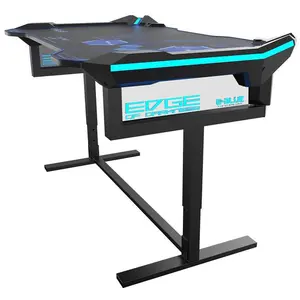 Bureau Gamer Rétro Eclairé LED RGB Largeur 1m35 - E-BLUE - EGT004BKAA-...
