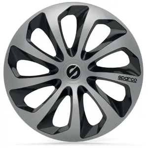 M.Way SPARCO 4 Enjoliveurs 13 Pouces Sicilia Argent et Noir pas cher