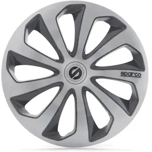 4 enjoliveurs argent/gris anthracite sparco sicilia 15 pouces pas cher