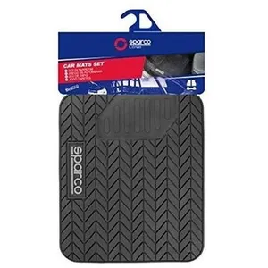 4 TAPIS DE SOL PVC NOIRS SPARCO (3 PARTIES) pas cher
