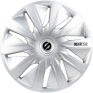 SPARCO Enjoliveur 15.0 pouces, quantité : 4, argent (Ref: SPC1590SV) pas cher